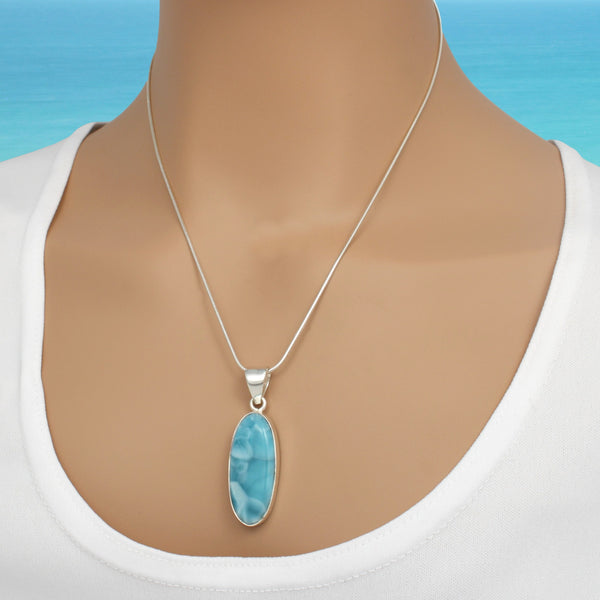 Rococo Style Larimar Pendant