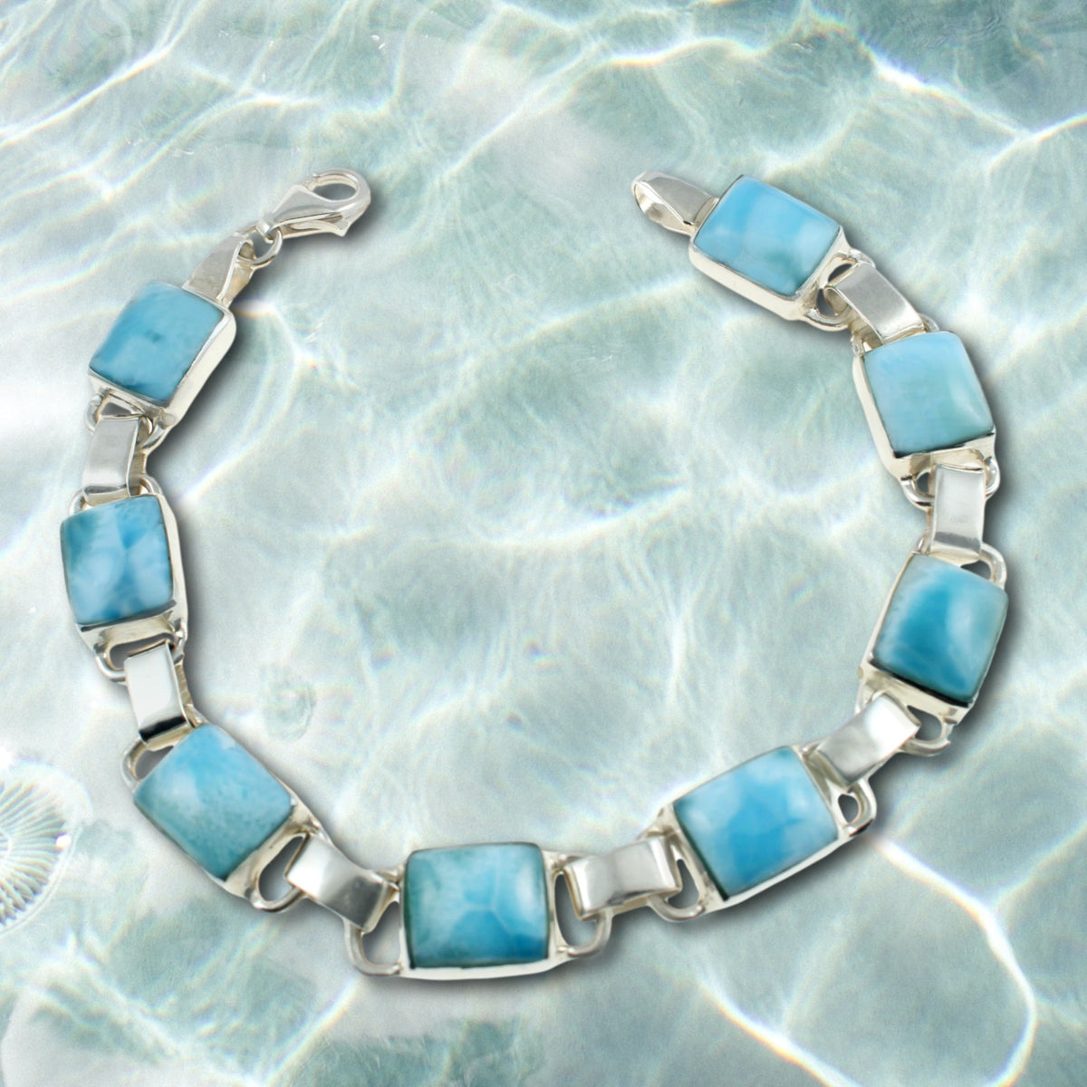 Larimar 8 Stone Bracelet