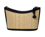 Curve Design Purse - Small - Natural with Brown Stripe