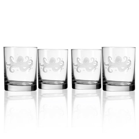 Octopus 13 oz Double Old Fashion - Set of 4