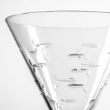 School of Fish 7.5 oz Martini Glass - Set of 4