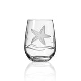 Starfish 17 oz Stemless Wine - Set of 4